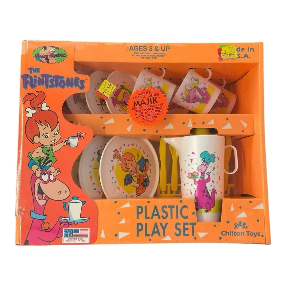 The Flintstones Chilton Toys Majik Change Colors Plastic Play Set